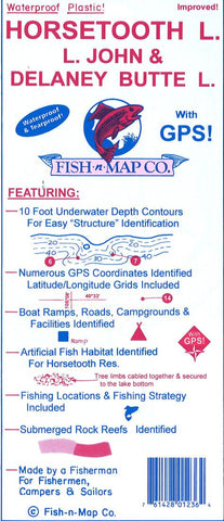 Buy map Horsetooth Lake, Lake John, & Delaney Butte Lake Fishing Map