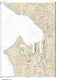 Buy map Seattle Harbor, Elliott Bay and Duwamish Waterway (18450-19) by NOAA