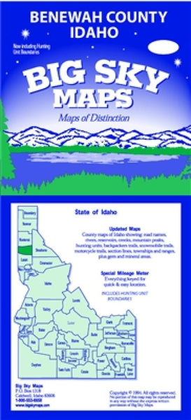 Buy map Benewah County, Idaho by Big Sky Maps
