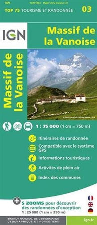 Buy map Vanoise Massif and the National Park, France 1:75,000 Topographic Map #03