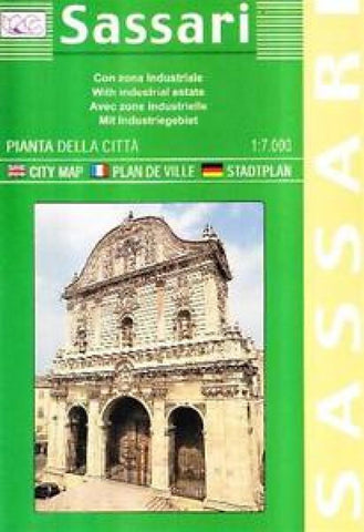 Buy map Sassari, Italy by Litografia Artistica Cartografica