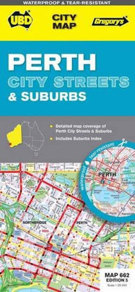 Buy map Perth City, Australia, Streets & Suburbs by Universal Publishers Pty Ltd