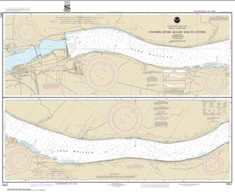 Buy map Columbia River-McNary Dam to Juniper (18541-8) by NOAA