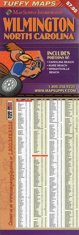 Buy map Wilmington, North Carolina Laminated Tuffy Map by Tuffy Maps