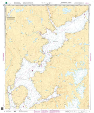 Buy map YTRE HARDANGERFJORDEN (117) by Kartverket