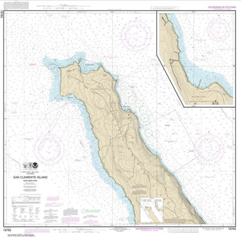 Buy map San Clemente lsland northern part; Wison Cove (18763-11) by NOAA
