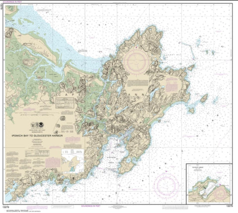 Buy map Ipswich Bay to Gloucester Harbor; Rockport Harbor (13279-34) by NOAA