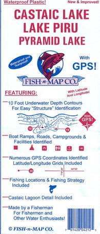 Buy map Lakes Castaic, Piru, & Pyramid Fishing Map