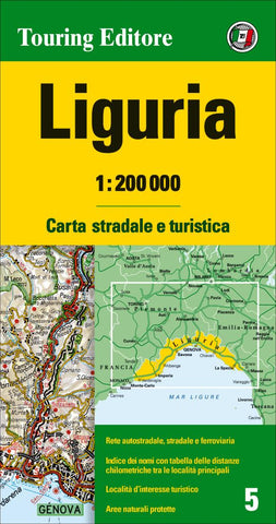 Buy map Liguria, Italy by Touring Club Italiano