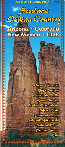 Buy map Indian Country of Arizona, Colorado, New Mexico and Utah by Global Graphics