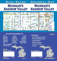 Buy map Michigan, Saginaw Valley, Back Roads by GM Johnson