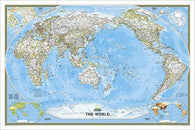 Buy map World Classic, Pacific Centered Wall Map - Tubed (46 x 30)