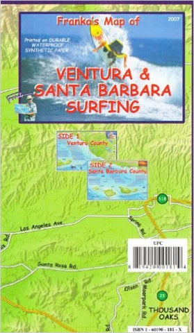 Buy map California Map, Santa Barbara and Ventura Surf, folded, 2007 by Frankos Maps Ltd.