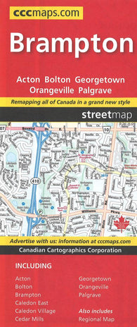 Buy map Brampton, Orangeville, Acton, & Georgetown Street Map