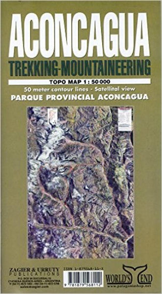 Buy map Aconcagua, Argentina, Trekking and Mountaineering Map by Zagier y Urruty