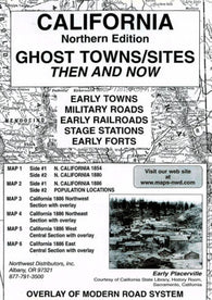 Buy map California, North, Ghost Towns, 6-Map Set, Then and Now by Northwest Distributors