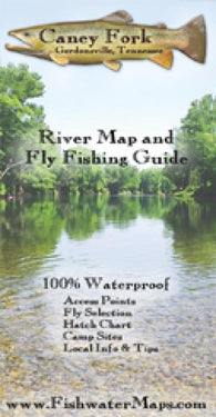 Buy map Caney Fork TN River Map and Fly Fishing Guide