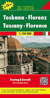 Buy map Tuscany and Florence, Italy by Freytag-Berndt und Artaria