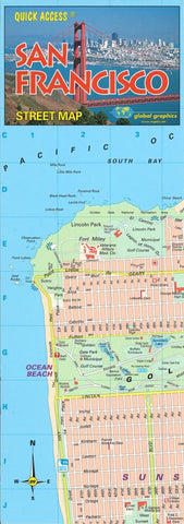 Buy map San Francisco, California, Quick Access Map by Global Graphics