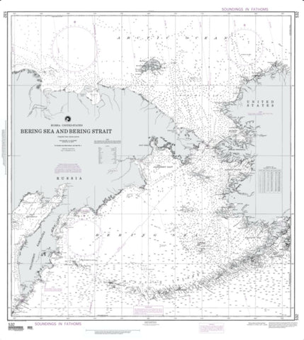 Buy map Bering Sea And Strait (Siberia And Alaska) (NGA-532-17) by National Geospatial-Intelligence Agency