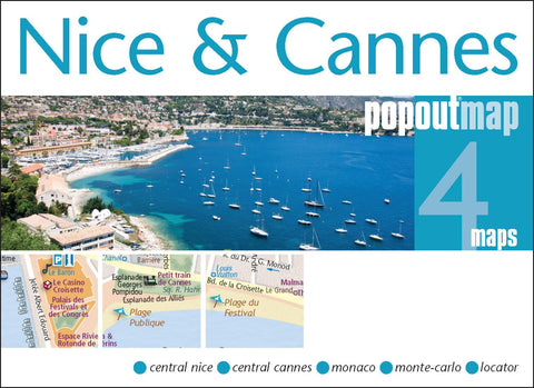 Buy map Nice and Cannes, France, PopOut Map by PopOut Products