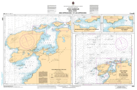 Buy map Fogo Harbour Seal Cove and Approaches/et les Approches by Canadian Hydrographic Service
