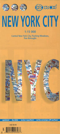 Buy map New York City, New York by Borch GmbH.
