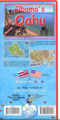 Buy map Obamas Oahu Guide Map by Frankos Maps Ltd.