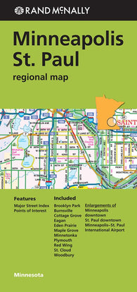 Buy map Minneapolis and St. Paul, Minnesota, Regional by Rand McNally