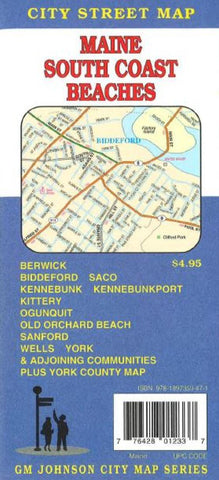 Buy map Maine, South Coast Beaches including Biddeford, Saco, York and Kennbunkport by GM Johnson