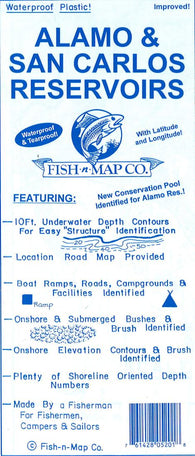 Buy map Alamo & San Carlos Reservoirs Fishing Map