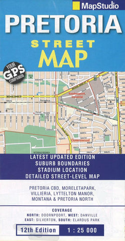 Buy map Pretoria Street Map 1:25 000