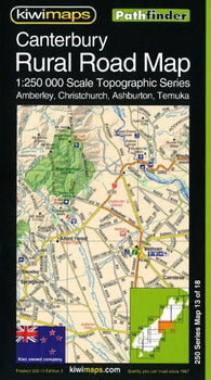 Buy map Canterbury, New Zealand, Rural Roads Topographic Map by Kiwi Maps