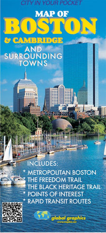 Buy map Boston and Cambridge, Masschusetts, and Vicinity by Global Graphics