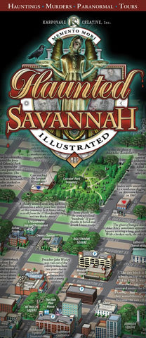 Buy map Savannah, Georgia, Haunted Map by Karpovage Creative, Inc.