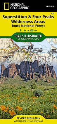 Buy map Superstition and Four Peaks Wilderness Areas, Map 851