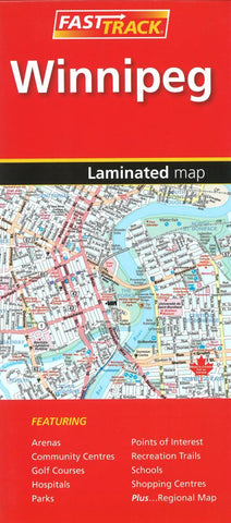 Buy map Winnipeg, Manitoba Fast Track Laminated Map by Canadian Cartographics Corporation