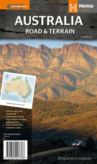 Buy map Australian, Road and Terrain Map, 4WD Explorer by Hema Maps