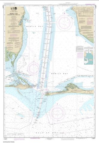 Buy map Mobile Bay Approaches and Lower Half (11377-10) by NOAA