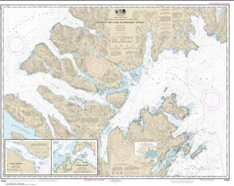 Buy map Marmot Bay and Kupreanof Strait; Whale Passage; Ouzinkie Harbor (16594-14) by NOAA