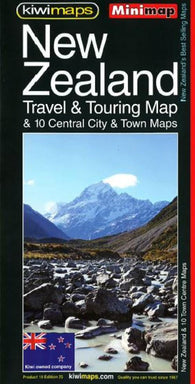 Buy map New Zealand, Touring and 10 Towns, Minimap by Kiwi Maps