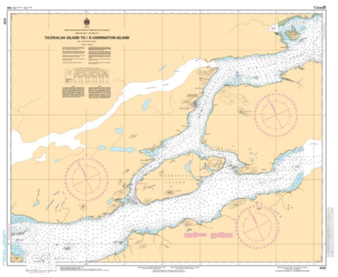 Buy map Ticoralak Island to/a Carrington Island by Canadian Hydrographic Service