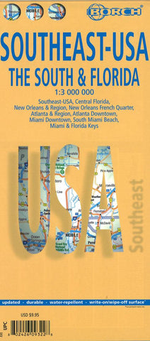 Buy map United States, Southeast - the South and Florida