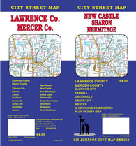 Buy map New Castle, Sharon, Hermitage, Lawrence and Mercer County, Pennsylvania