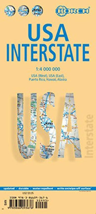 Buy map United States, Interstates by Borch GmbH.