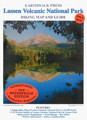 Buy map Lassen Volcanic National Park, California, waterproof by Earthwalk Press