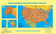 Buy map United States, Equal Area Projection, laminated by ODT, Inc.