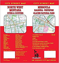 Buy map Missoula : Kalispell : Whitefish : Glacier National Park : city street map = North west Montana : cities & counties : city street map