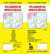 Buy map Florence and Muscle Shoals, Alabama by GM Johnson