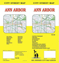 Buy map Ann Arbor, Michigan by GM Johnson